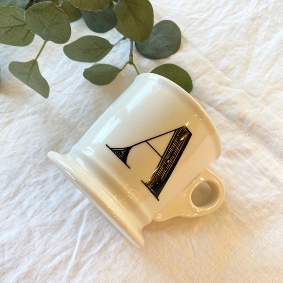 Anthropologie A Monogram Mug White with Black - Picture 5 of 9